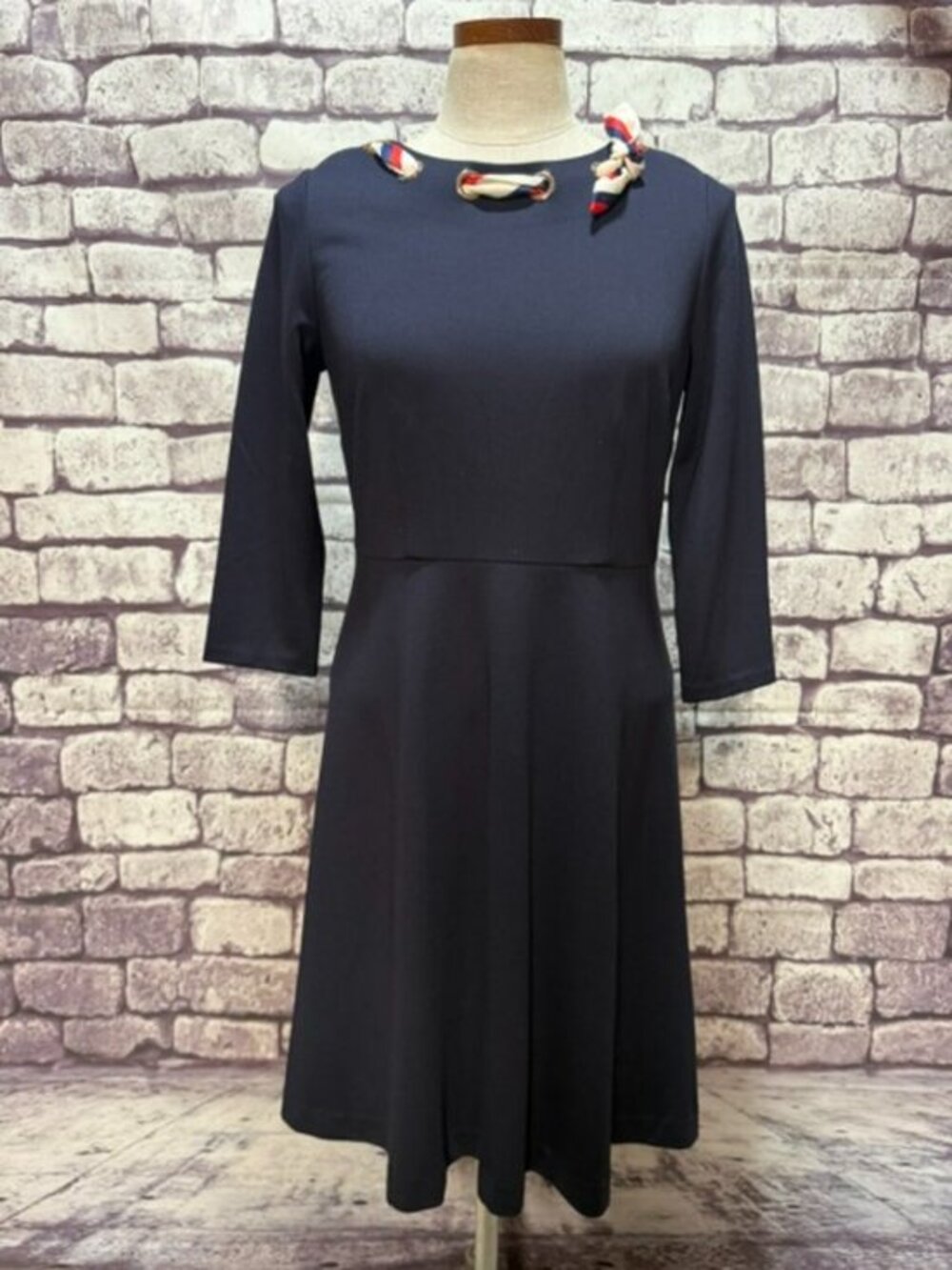 Talbots Navy Fit & Flare Dress Size 6P